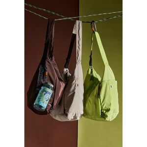 B36. Free People Movement No Time Zones Carryall Tote Bag lime Nylon Gym Travel